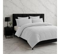 Snug City Teddy Bear Fleece Soft Cosy Duvet Cover + Pillow Case Set in White | Size: Super King Snug City White Super King