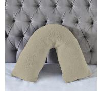 Snug City Teddy Bear Fleece Super Soft Cosy V Shape Pillowcase - Beige