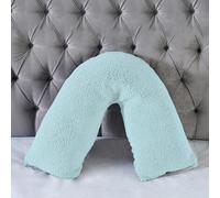Snug City Teddy Bear Fleece Super Soft Cosy V Shape Pillowcase - Duck Egg