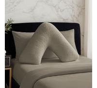 Snug City Teddy Bear Fleece Super Soft Cosy V Shape Pillowcase in Beige Snug City Beige