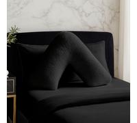 Snug City Teddy Bear Fleece Super Soft Cosy V Shape Pillowcase in Black Snug City Black