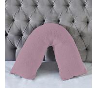 Snug City Teddy Bear Fleece Super Soft Cosy V Shape Pillowcase - Lilac