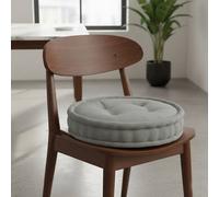 Snug City Teddy Fabric Round Booster Cushion Soft Seat Riser Pad Dining Chair in Grey | Size: 45 cm x 45 cm Snug City Grey 45 cm x 45 cm