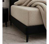 Snug City Teddy Fitted Sheet 30cm Extra Deep Soft Cuddly Soft Touch Bedding in Beige | Size: Super King Snug City Beige Super King