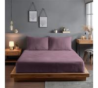 Snug City Teddy Fitted Sheet 30cm Extra Deep Soft Cuddly Soft Touch Bedding in Lilac | Size: Super King Snug City Lilac Super King