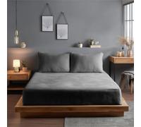 Snug City Teddy Fitted Sheet 30cm Extra Deep Soft Cuddly Soft Touch Bedding in Silver | Size: Super King Fitted Snug City Silver Super King Fitted