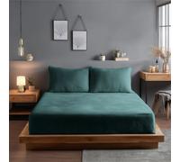 Snug City Teddy Fitted Sheet 30cm Extra Deep Soft Cuddly Soft Touch Bedding in Teal | Size: Super King Snug City Teal Super King
