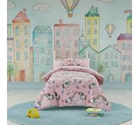 Snug City Unicorn Kids Teddy Duvet Cover Set Ultra Soft Bedding with Pillowcase in Pink | Size: Single Snug City Pink Single