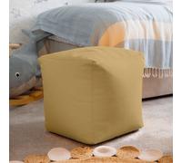 Snug City Waterproof Cube Indoor Outdoor Bean Bag Foot Stool Pouffe - Mink