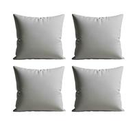 Snug City Waterproof Outdoor Garden Patio Cushion Cover & Inner Square Pack Of 4 in Light Grey | Size: 60 cm x 60 cm Snug City Light Grey 60 cm x 60 cm