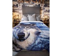 Snug City Wolves Print Fleece Blanket Animal Throw, Soft Warm Cosy Blanket Throw | Size: 150 cm × 200 cm Snug City Multicolor 150 cm × 200 cm