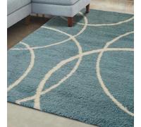 Snug Collection Shaggy Rugs Bubbles Design - I110A THE RUGS Duck Egg Blue 120cm x 170cm