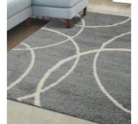 Snug Collection Shaggy Rugs Bubbles Design - I110A THE RUGS Grey 120cm x 170cm