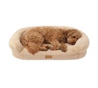 Snug Comfy Orthopaedic Pet Bed - Washable Dog Cat Bed - Natural - Small/Medium