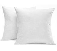 SNUG&COZY Luxury Goose Down Feather Pillow Inserts - 20x20IN, Double Layered Down-Proof Design, Ultra-Soft Cover, High Fill Weight, Pack of 2, White