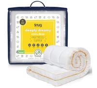 Snug Deeply Dreamy Double Mattress Topper - Quilted Soft Extra Thick 10cm Mattress Enhancer with Deep Fitting Elasticated Straps - Hypoallergenic and