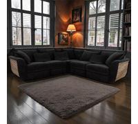 SNUG FURNITURE BIRMINGHAM LTD Atelier 2C2 Large Corner Sofa Set in Black SNUG FURNITURE BIRMINGHAM LTD Black