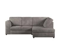 SNUG FURNITURE BIRMINGHAM LTD Chicago Jumbo Cord Right Hand Corner Sofa Set in Grey SNUG FURNITURE BIRMINGHAM LTD Grey