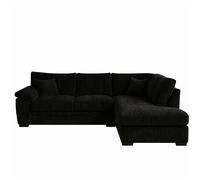 SNUG FURNITURE BIRMINGHAM LTD Monroe Amalfi Jumbo Cord Right Hand Corner Sofa in Black SNUG FURNITURE BIRMINGHAM LTD Black