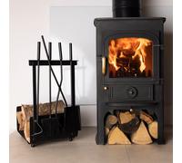 Snug Hazel Log Holder & Fireside Companion Set