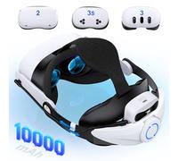 Snug Head Strap for Meta Quest 3/3S/Quest 2 with 10000mah Hot-Swappable Battery Pack,Double Knobs Adjustable Elite Strap Replacement,VR Headset Accessories Strap Enhanced Support&Reduce Pressure