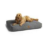 Snug Large Dog Bed - Super Soft and Comfortable Cat Dog Pet Bed Pillow Mattress with Non-Slip Base and Removable Cover - Machine Washable - Large - 90cm x 60 cm x11cm, Grey