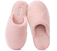Snug Leaves Women's Fluffy Memory Foam Slip On Slippers with Cosy Faux Fur Lined House Shoes for Ladies Pink, 7-8 UK
