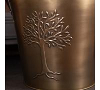 Snug Mulberry Large Antique Gold Coloured Leather Handled Log Bucket