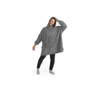 Snug Oversized Hooded Fleece Blanket Grey