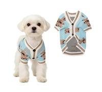 Snug Pet Costume, Classical Bear Print Knitted Dog Sweater Cat Jumper,Soft Warm At All Seasons Coat Cosplay Outfit,Holiday Puppy Kitten Vest Clothes For Small Medium Pets-Xl (Blue)