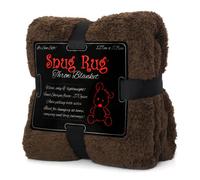 Snug Rug Blanket Luxury Sherpa Fleece Sofa Tv Throw Gift Blankets 127X178Cm - Chocolate