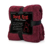 Snug Rug Blanket Luxury Sherpa Fleece Sofa Tv Throw Gift Blankets 127X178Cm - Plum