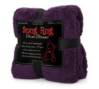 Snug Rug Blanket Luxury Sherpa Fleece Sofa Tv Throw Gift Blankets 127X178Cm - Purple