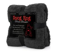 Snug Rug Blanket Luxury Sherpa Fleece Sofa Tv Throw Gift Blankets 127X178Cm - Slate Grey