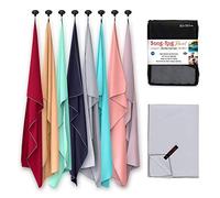Snug Rug Microfibre Beach Towel Large L 80 x 160cm - Super Absorbent Quick Drying Lightweight Sand Proof Beach Towels Dapple Grey