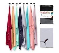 Snug Rug Microfibre Towel Extra Large XL 200 x 90cm - Super Absorbent - Quick Drying - Lightweight Compact Travel - Antibacterial Swimming Sports Travel Sand Proof Beach Towels - Dapple Grey