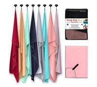Snug Rug Microfibre Towel Extra Large XL 200 x 90cm - Super Absorbent - Quick Drying - Lightweight Compact Travel - Antibacterial Swimming Sports Travel Sand Proof Beach Towels - Salmon Rose Pink