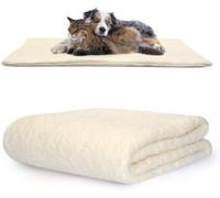 Snug Rug Pet Blankets - Cat & Dog Sherpa Fleece Blanket - Medium 120 X 88Cm, Cream