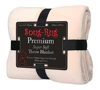 Snug Rug Premium Super Soft Fleece Throw Blanket Thick Warm Beige Extra Large XL 150 x 200cm (Champagne)