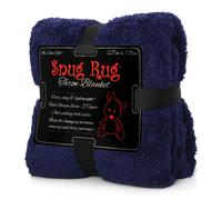 Snug Rug Special Edition Luxury Sherpa Fleece Throw Blanket (Navy Blue