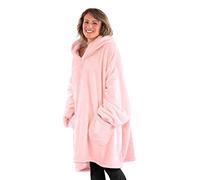 Snug Rug Wearable Blanket Hoodie - Sherpa Fleece Adults Size Hooded Hoody Blanket Soft Comfortable Oversized Blankets with Arm Sleeves Keep Warm in Winter Jumper Sweater - Unisex