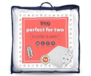 Snug Snuggle Up Perfect for Two Electric Blanket King - Heated Electric Underblanket with Dual Control One for Each Half, 3 Heat Settings, Overheat Protection and Fitted Straps - King