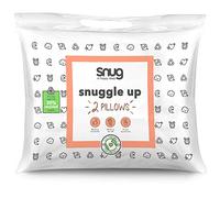 Snug Snuggle Up Pillows 2 Pack - Pack of 2 Cosy Soft Bed Pillows Made From Recycled Materials, Machine Washable and Hypoallergenic - Pair