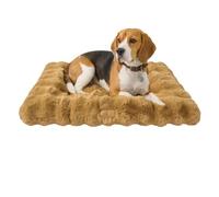 Snug Super Snuggly Faux Fur Pet Bed - Washable Dog Cat Bed - Natural, Small/Medium