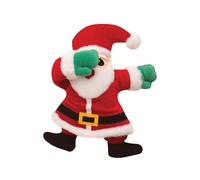 SnugArooz Dabbing Santa Plush Dog Toy - Fun Holiday Squeaky Toy with Crinkle Material - Soft & Durable Design - for Small to Large Dogs