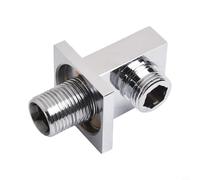 Snugawarm Brass Square Wall Outlet Elbow Shower Hose Connector for Bathroom, Chrome-Plated G1/2 Inch Thread, Modern Wall-Mounted Shower Arm Fitting Compatible with