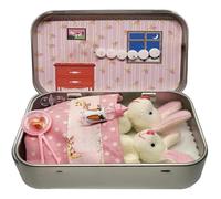 Snugeasy Little Pocket Bunny, Easter Basket Stuffer, DIY Pet Bunny Adoption, Easters Baskets Decorative Boxes, Bunnies Hugs in Box, Personalised Mini Plush House,Easter Gifts for Kids (1, Pink)