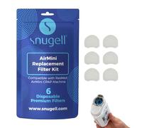 Snugell AirMini CPAP Filters - 6-Pack - Compatible with ResMed AirMini Travel Machines - Ideal for Travel & Home Use - Ensures Enhanced Air Filtration, Easy Installation, and Cleaner Breathing Air