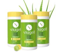 Snugell Citrus Scented CPAP Mask Wipes - 110 Count (3-Pack) - 100% Soft Cotton, Lint-Free, Alcohol-Free - Skin-Safe Formula with Aloe Vera - Easy-Open Canister for Cleaning CPAP Masks, Tubes & Devices