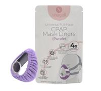 Snugell CPAP Mask Liners Full-Face (4-Pack) - Purple - Soft Cotton Fabric CPAP Skin Protector for Universal Fit - Reduces Skin Irritation, Air Leaks - Reusable & Washable for 6-Month Supply